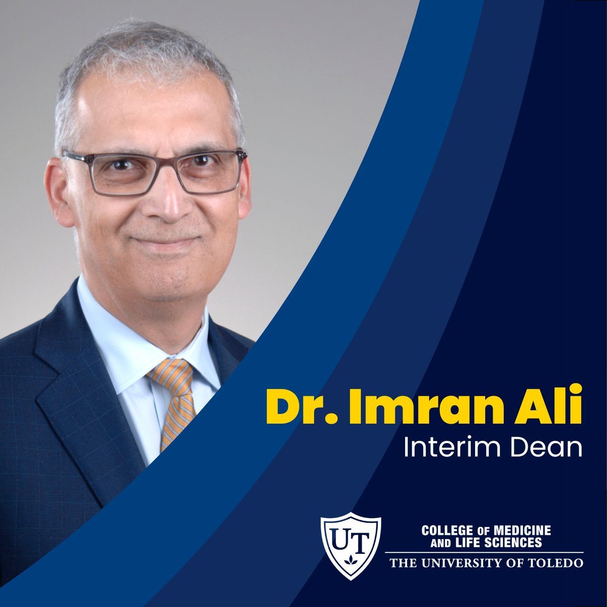 Please join us in welcoming Dr. Imran Ali as our Interim Dean of <a href="/UToledoMed/">UToledo Medicine</a>! A professor and board-certified neurologist, Dr. Ali brings a wealth of experience and a strong commitment to medical education and patient care. Read more: buff.ly/3Y6Agqm 
#UToledoMed