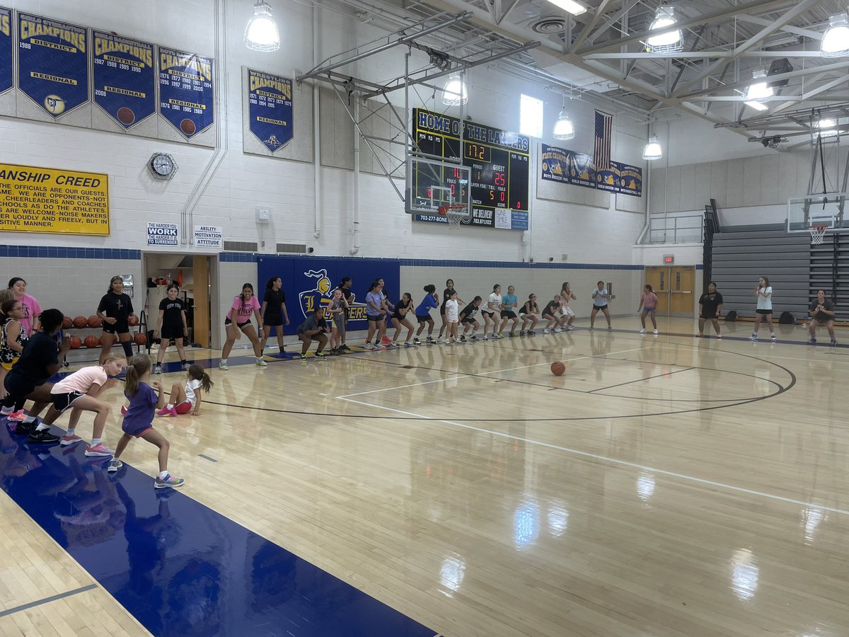 Day 1 of camp is in the books! Lots of hard work from girls in grades 1-10.