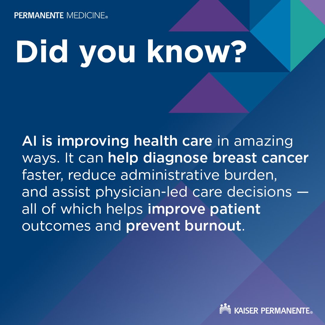 PermanenteDoctors (@permanentedocs) on Twitter photo AI is revolutionizing health care. Join Drs. Ainsley MacLean and Brian Hoberman as they discuss the potential of AI to assist physicians and improve care. Host: <a href="/cmgrant/">Chris Grant</a>
Listen now 🎧: ow.ly/aqUv50SAogN
#AIinMedicine #HealthcareInnovation #PermanenteMedicine AI is revolutionizing health care. Join Drs. Ainsley MacLean and Brian Hoberman as they discuss the potential of AI to assist physicians and improve care. Host: <a href="/cmgrant/">Chris Grant</a>
Listen now 🎧: ow.ly/aqUv50SAogN
#AIinMedicine #HealthcareInnovation #PermanenteMedicine