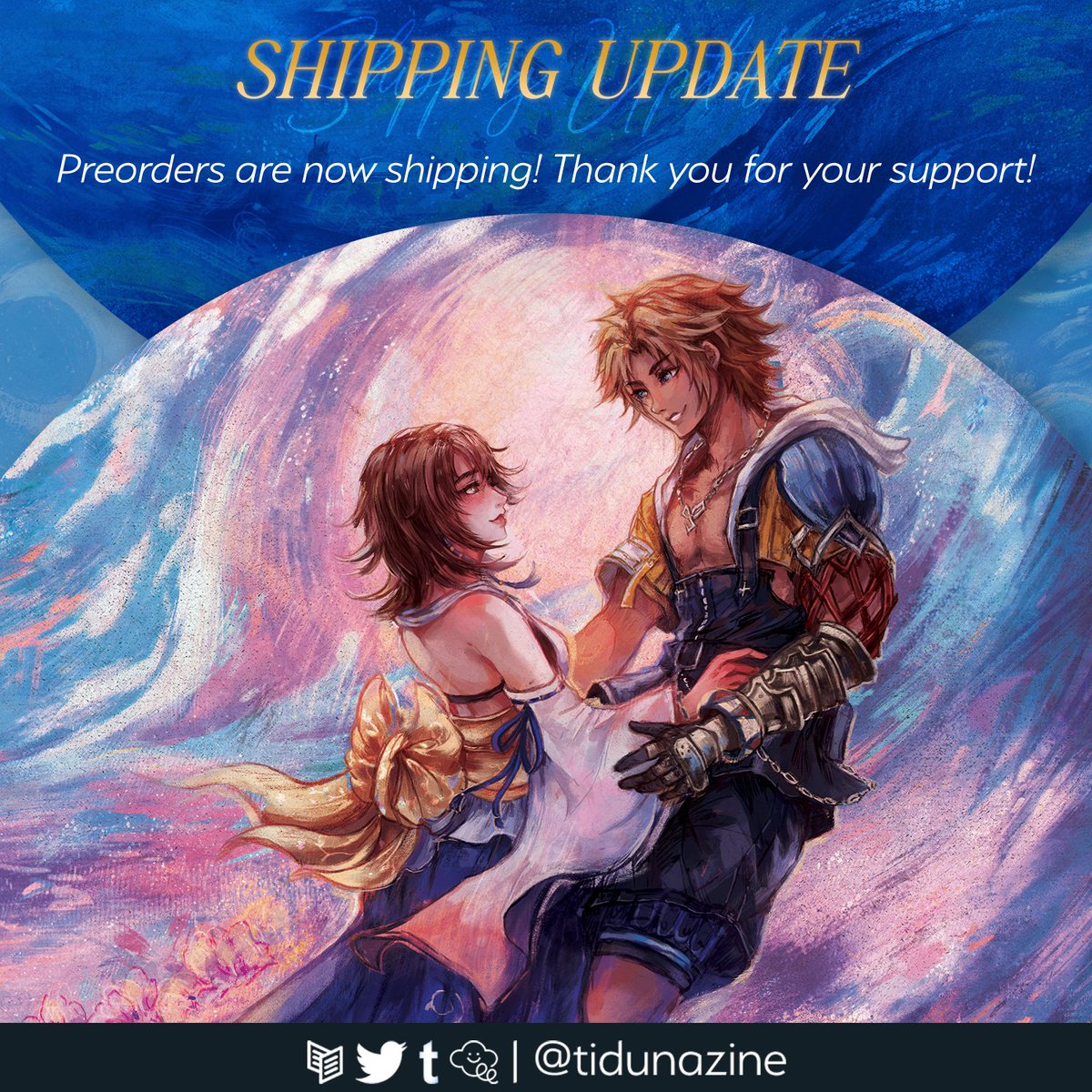 tidunazine's tweet photo. ☀️ SHIPPING UPDATE 🌙
All pre-orders have been shipped and dropped off at the post office today! You should have received an email with your tracking information; if you have not, please email or DM us.
We'd love to see your photos! Please tag us once you receive your bundle 💜 https://t.co/lEAcOsmFv8