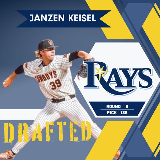 Congratulations <a href="/JanzenKeisel/">janzen_keisel</a> on being selected in the 6th round of the 2024 MLB draft!