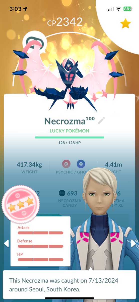 SpartanDany's tweet photo. @JT_Valor Hundo from raids, Shlundo from trade, and 3 back to back shiny necrozmas with special background. What a wild weekend https://t.co/LOUjaayYGX