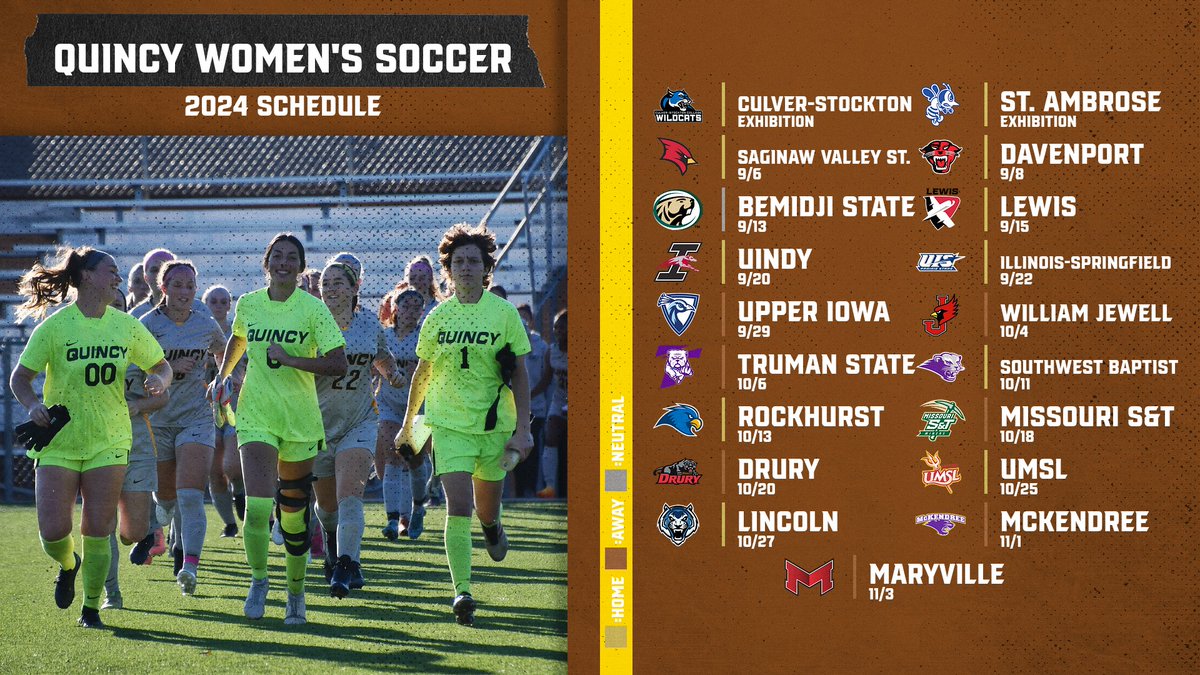 QUHawks's tweet photo. 📢SCHEDULE'S OUT📢

You'll see a lot of @QUHawksWSoccer at home this fall😄

#HawkUp https://t.co/THuBH3U7ME