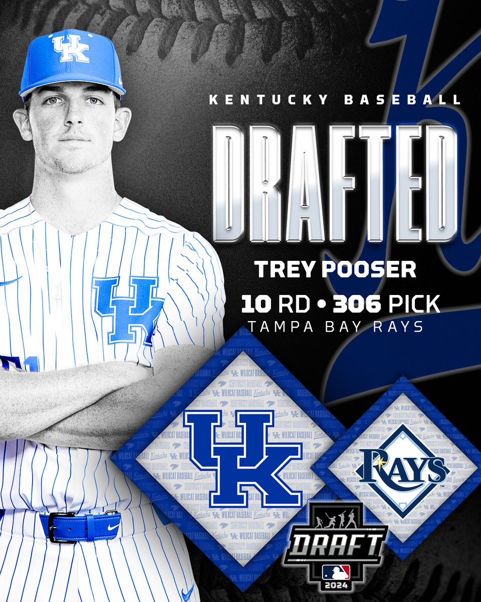 Kentucky Baseball (@ukbaseball) on Twitter photo The Tampa Bay Rays have dipped into LEX again and selected <a href="/PooserTrey/">Trey Pooser</a> in the 10th round of the MLB Draft! Keep shoving, Trey!
#RecruitandDevelop The Tampa Bay Rays have dipped into LEX again and selected <a href="/PooserTrey/">Trey Pooser</a> in the 10th round of the MLB Draft! Keep shoving, Trey!
#RecruitandDevelop