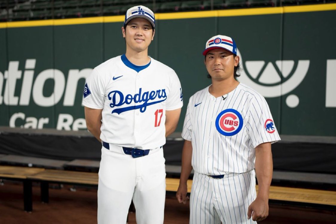PICTURED: The greatest baseball player from Japan and Shohei Ohtani. 📷: @cubs #Shotamania
