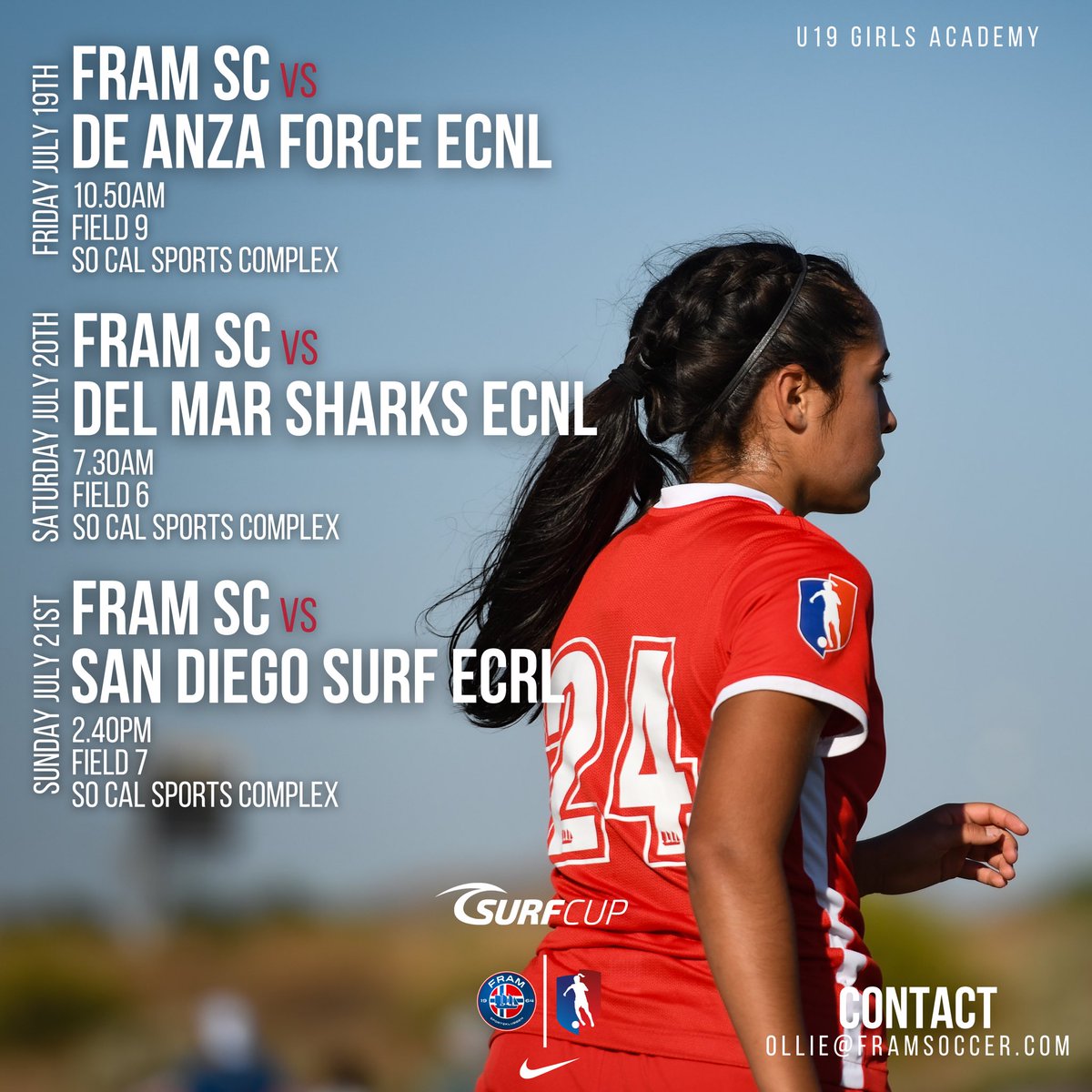 framsoccerclub's tweet photo. GA TEAMS SURF CUP SCHEDULE 🗓️ https://t.co/S7LxvbdEm8