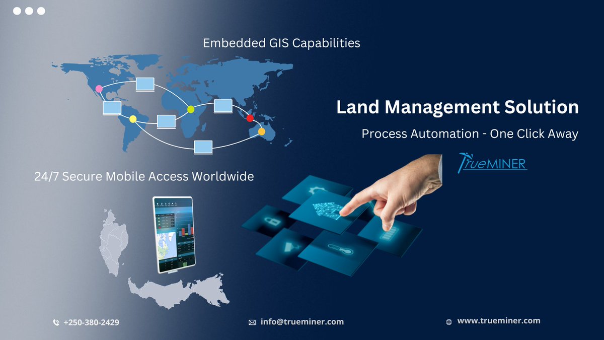trueMINERSoftw1's tweet photo. Successful land management requires mining companies to stay on top of regulatory compliance, environmental impact, stakeholder relations, and risk management. See how 𝑡𝑟𝑢𝑒MINER™ simplifies these processes with a free demo! #Software  #Innovation #MiningSuccess https://t.co/z4dTi1Iilx