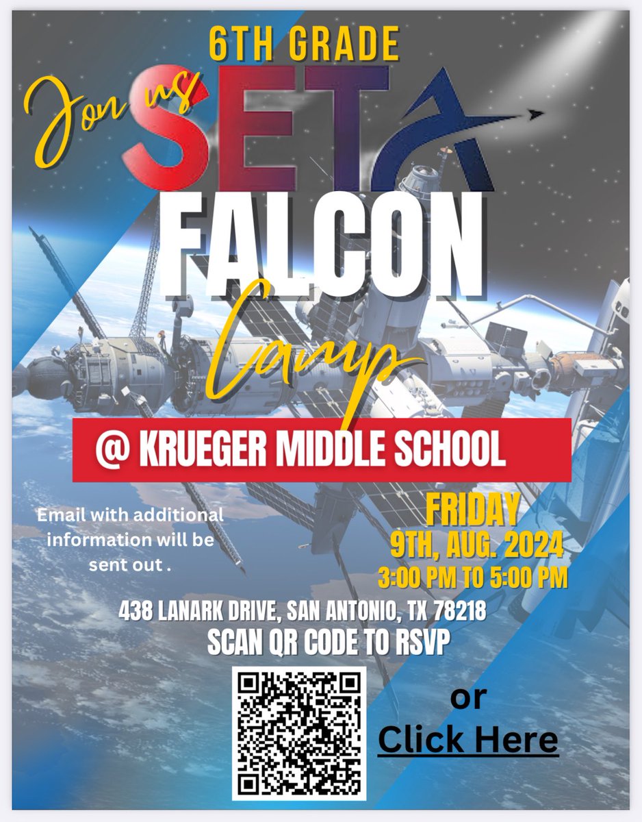 SAVE THE DATE!  SETA Falcon Camp slated for Friday, August 9th!  Please RSVP!