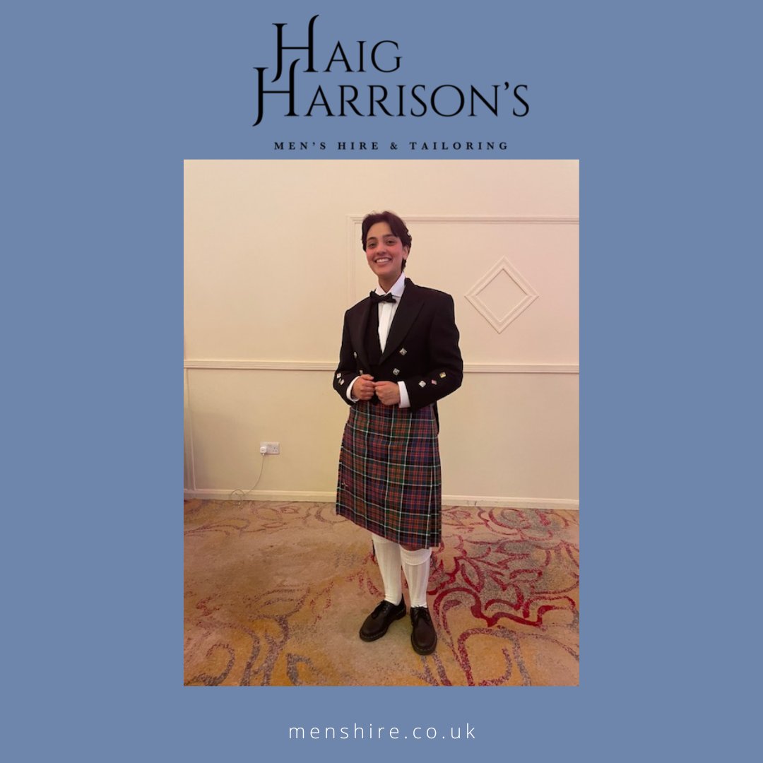 You’ve probably seen me talk about our made to measure service.

Sarina was thrilled with the amazing made to measure kilt and flashes by Viktoriia, our talented in store seamstress undertook altering the Prince Charlie jacket and waistcoat to fit Sarina perfectly.

#wedding