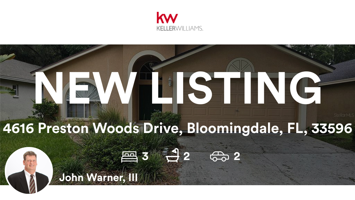 JohnWarnerSells's tweet photo. 🛌 3 🛀 2 🚘 2
📍 4616 Preston Woods Drive, Bloomingdale, FL, 33596

My latest listing on RateMyAgent.
 3281604
https://t.co/j0F0Sek2zm

...
#ratemyagent #realestate #KELLER_WILLIAMS_SOUTH_SHORE https://t.co/TFi5N4qFdz