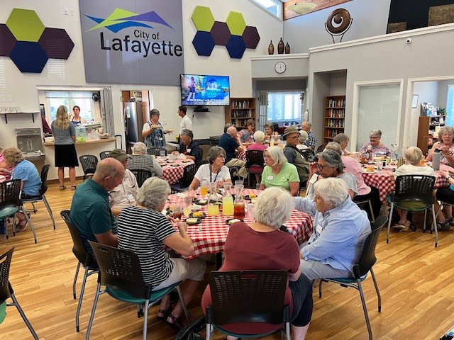 LafayetteRec's tweet photo. The Lafayette Seniors had a lovely time during the Great American Picnic event last Friday.
Don't miss the upcoming Ice Cream Social event at the Senior Center on Aug. 22! This event is free, but registration is required for supplies. https://t.co/AbdO5G7ZTP https://t.co/HH7P5j2VgT
