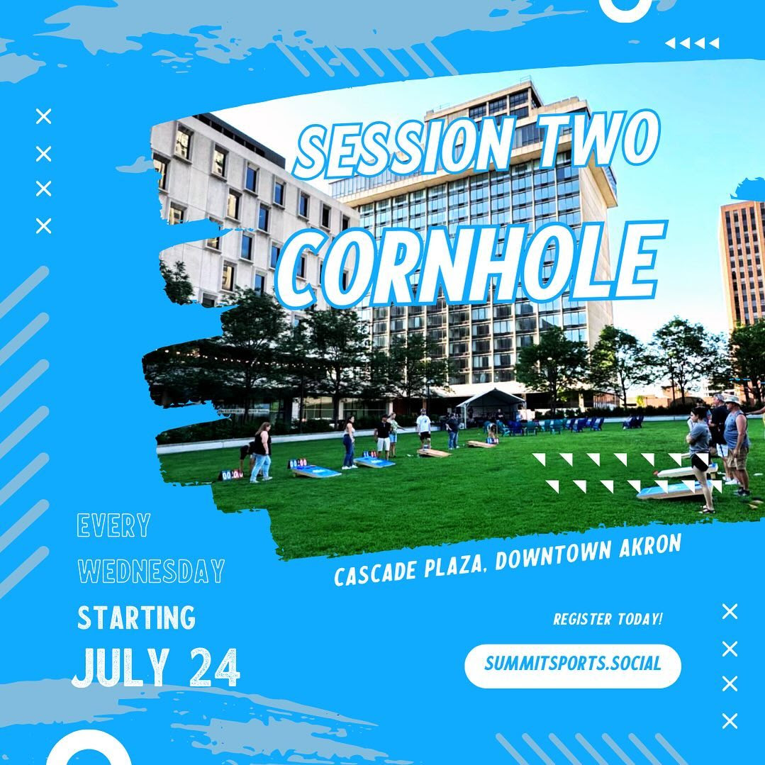 downtownakron's tweet image. Inside u beats the heart of a champion. A champion of cornhole. You know it. We know it. Show the world: register for Cornhole Clash on Cascade, a weekly league from by Summit Sports &amp;amp; Social. Prizes, cheesy (major award) trophies, fun: summitsports.social/cornhole/ #akron #cornhole