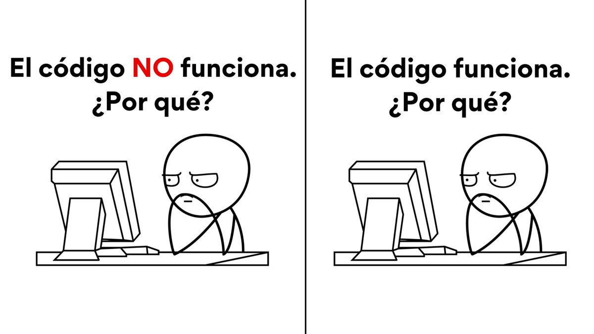 Los dos estados del programador. ¿Te ha pasado?