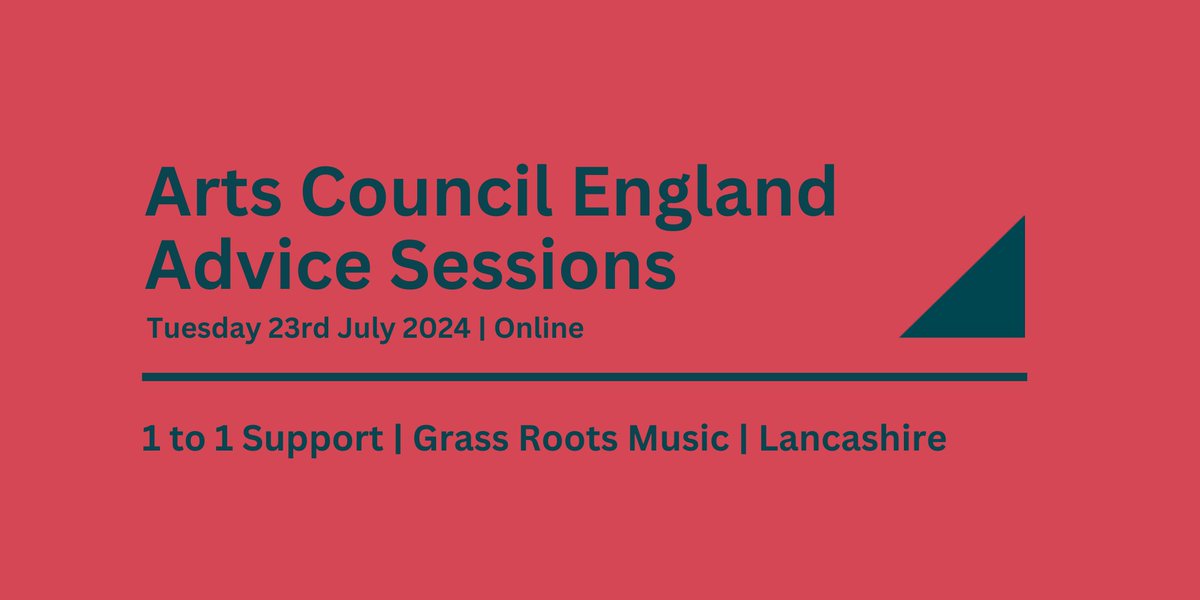 FUNDING ADVICE &amp; SUPPORT |📢 Calling Lancashire Musicians, DJs, Music Venues, Live Music Event/ Festival Organisers, Music Producers, Music Promoters, Music Rehearsal Spaces + Recording Studios!

Sign up for one-to-one advice from <a href="/ace_thenorth/">Arts Council England, North</a> by 18 July⏩tinyurl.com/mpd7bd9a