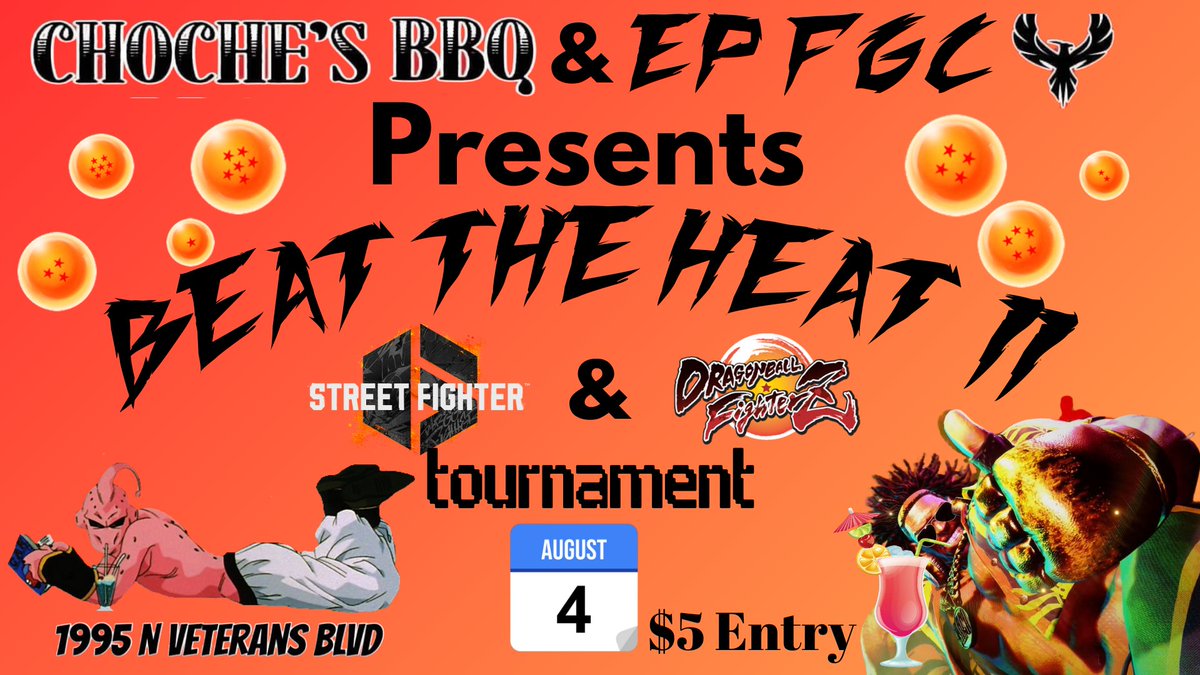 Ready for Round 2? Glad to announce Beat the Heat II, set for August 4th! 

Here's the link for all the important tourney information: start.gg/tournament/bea…