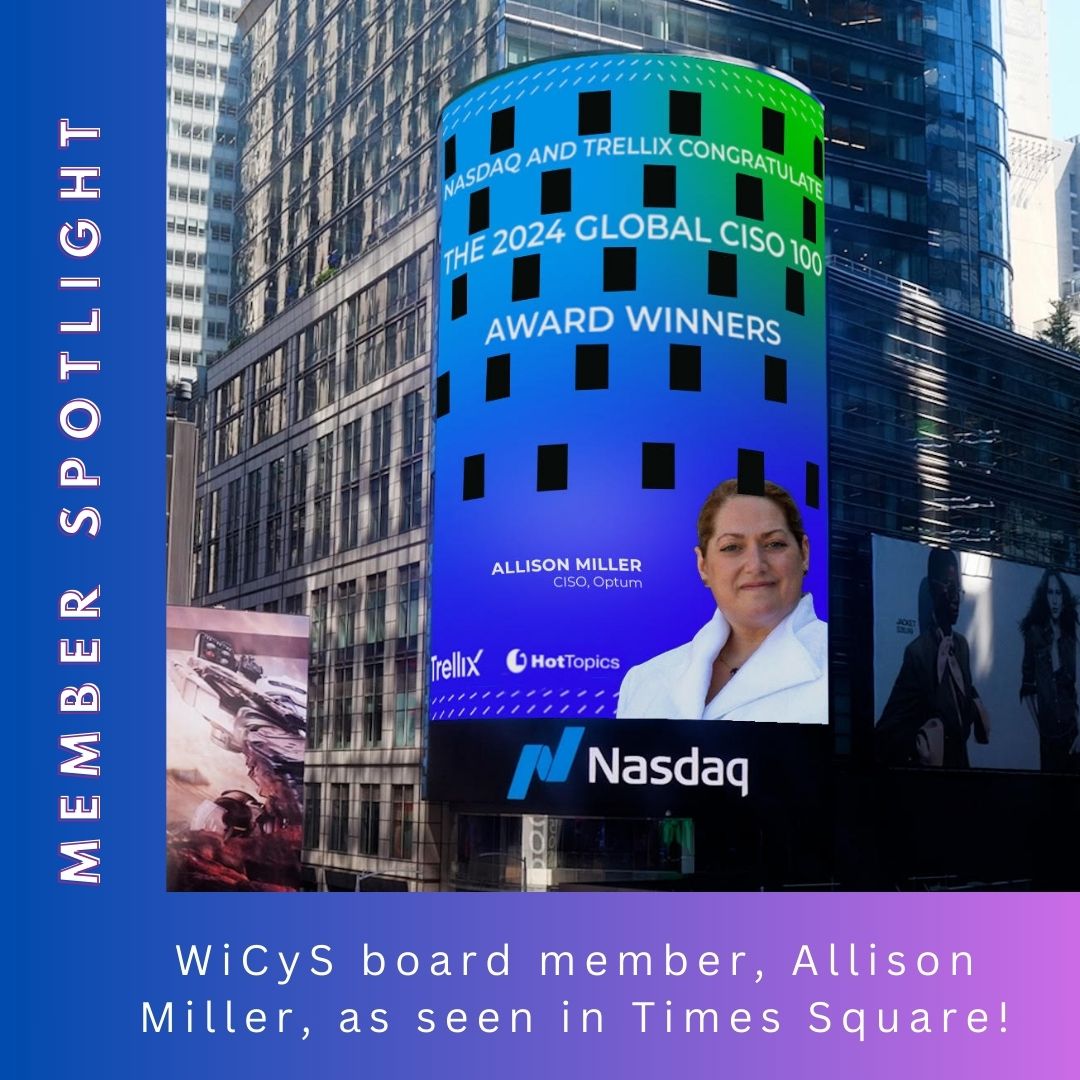 Congratulations are in order for WiCyS board member, Allison Miller 🎊

Allison is one of the recipients of the The HotTopics Global CISO 100, an annual award recognizing the top 100 CISOs worldwide who have made significant contributions to the field of cybersecurity. #wicys