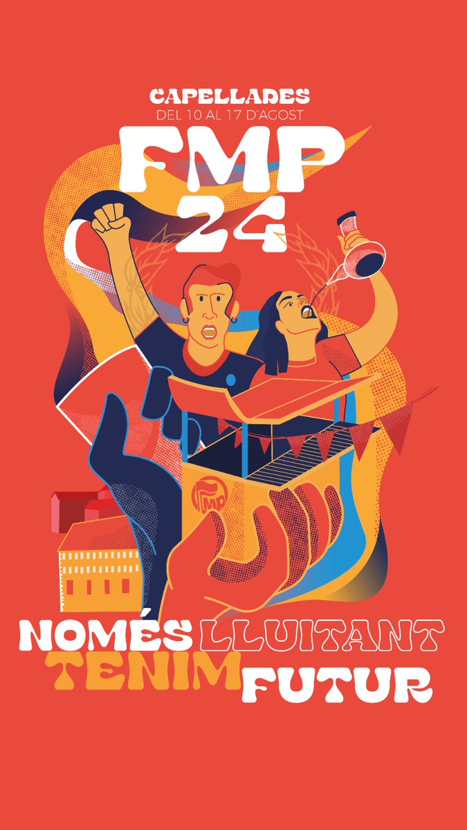 ‼️Presentem el cartell de la #FMPKp24! Un any més reivindiquem unes festes populars gratuïtes, antifeixistes, sense continguts sexistes i allunyades d'un oci privat i alienant! ✊

🔥Perquè només lluitant tenim futur! 🔥