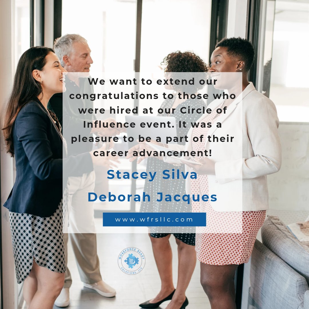 We were happy to help you both on your career journeys!  
#gotthejob #businesssuccess #newopportunities #hrconsultant #workforcereadysolutions