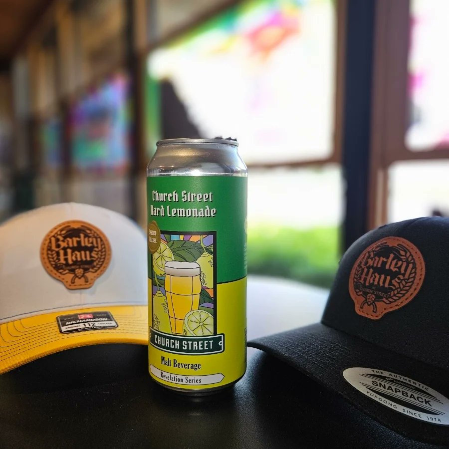 ChurchStBrew's tweet photo. Cool off in BarleyHaus! Have you tried the new Hard Lemonade?! The perfect #RighteouslyGoodBeer to go with your next meal. Open now! Monday through Saturday 11-8pm 🍻 https://t.co/XxAqbo7Zum