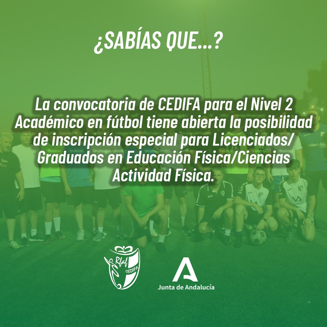 𝑳𝑬𝑬 𝑨𝑻𝑬𝑵𝑻𝑨𝑴𝑬𝑵𝑻𝑬

ℹ️ Información sobre el 𝙽𝚒𝚟𝚎𝚕 2⃣ 𝚍𝚎 𝙰𝚌𝚊𝚍𝚎́𝚖𝚒𝚌𝚘 𝚎𝚗 𝚏𝚞́𝚝𝚋𝚘𝚕.

Tienes la convocatoria a tu disposición 👇 rfaf.es/pnfg/NNws_ShwN…