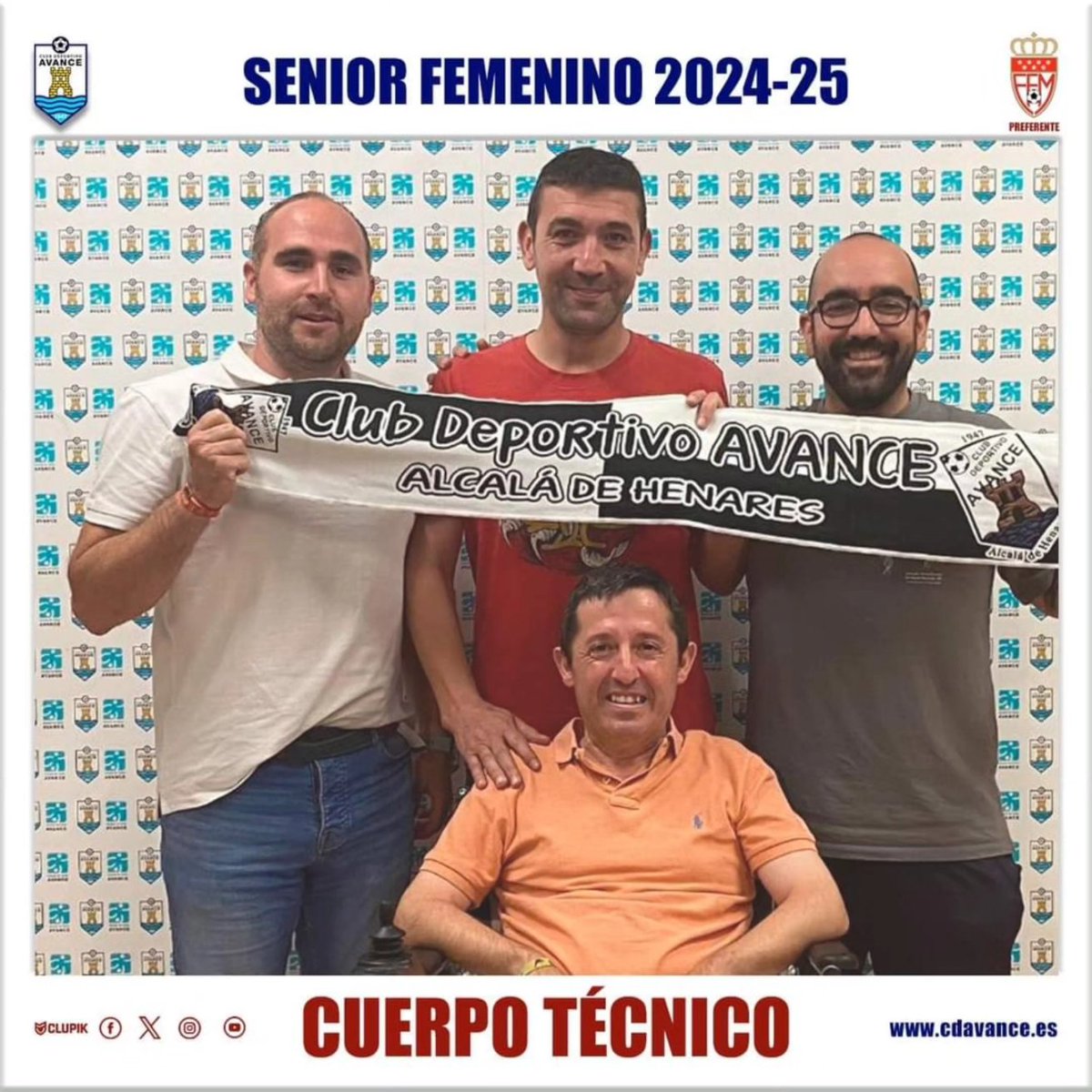 Junto a Ricardo Cuerva, estarán Jonatan Cámara como preparador físico y analista de partidos, Rafael Fernández como delegado, y Carlos Gómez como segundo entrenador (no figura en la fotografía).