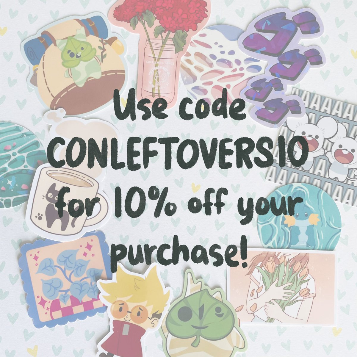 vyvyjtran's tweet photo. my Etsy is back open! I’m on there as vyvyjtran and if it interests you, you can use code CONLEFTOVERS10 for 10% off your purchase. thanks 🙂‍↕️💖 https://t.co/tglzQu6BTY
