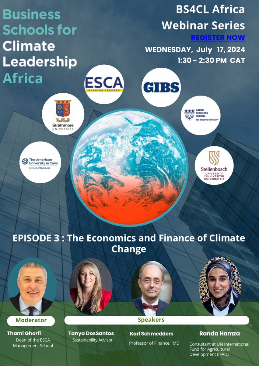 TGHORFI's tweet photo. Join us this Wednesday July 17th for our third BS4CL Africa episode on 'The Economics and Finance of Climate Change'
Register here: https://t.co/tVj8g2FJHG
#Finance
#ClimateChange
#ClimateLeadership #BS4CL #Africa https://t.co/THufHDHDJX