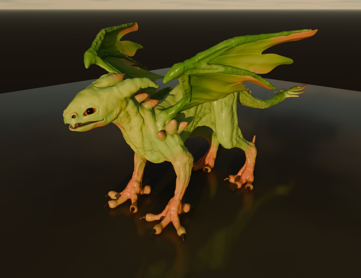 DIAlternation27's tweet photo. Hello everyone this is Daily Art Study 27 Part 2, 1 and a half hour sculpt 30 minutes texturing. In total this is a 4 hour model so far😊 #b3d #blender #creature #art #2hour #dragon https://t.co/zVjNE7LbDx