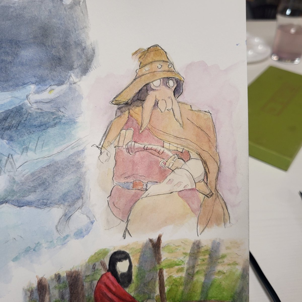 WillzEnsemble's tweet photo. Another watercolor painting I did from Nausicaä. https://t.co/rRmV9SZ0Kp