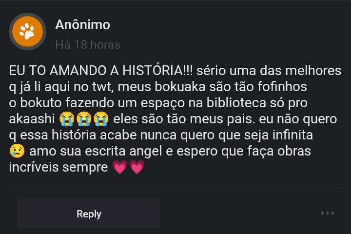 FICO FELIZ!!!!! 😭😭😭😭😭 nem eu quero que acabe tô quase deixando um final em aberto só para não dizer adeus aos bokuaka 🙁🙁🙁💕💕💕