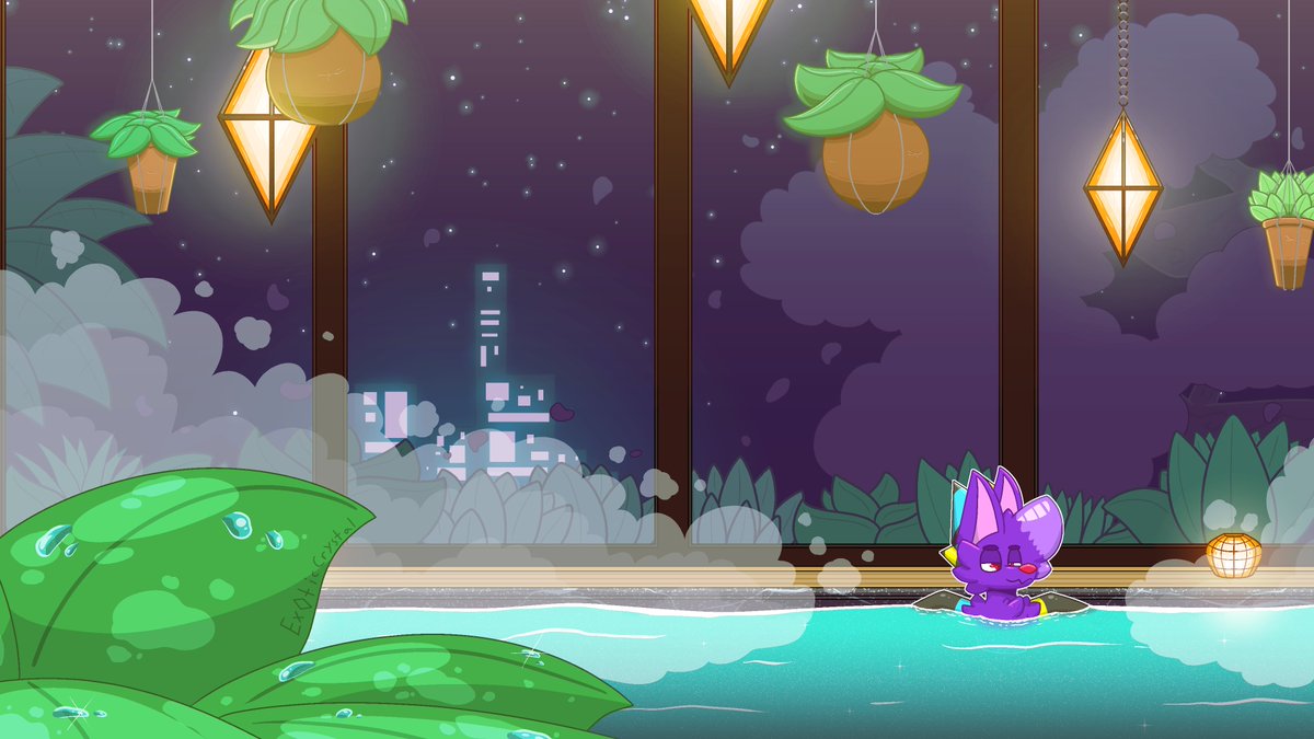 Exotic_Crystal_'s tweet photo. Chillin in a big hotub :3

#furry #furryart https://t.co/YTptqmvKa5