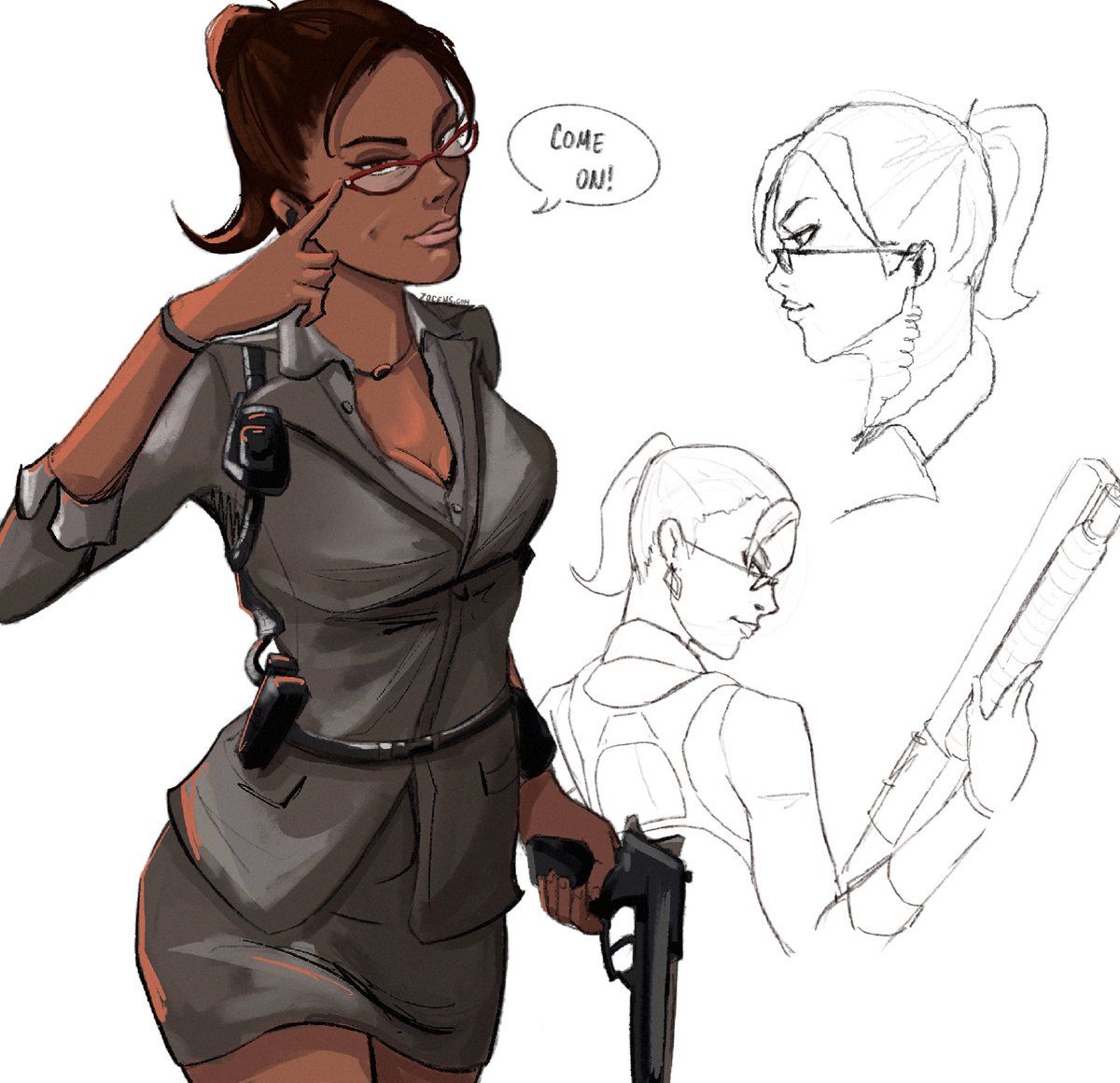 zocens's tweet photo. fanart of sheva, resident evil 5 ☕️ https://t.co/dXgvgUkpRl