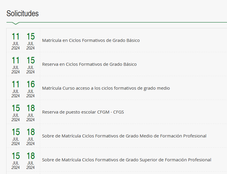 🔴#FPA Calendario de matriculación en Grados Básico, Medio y Superior @Educaand.
🔎juntadeandalucia.es/educacion/secr…