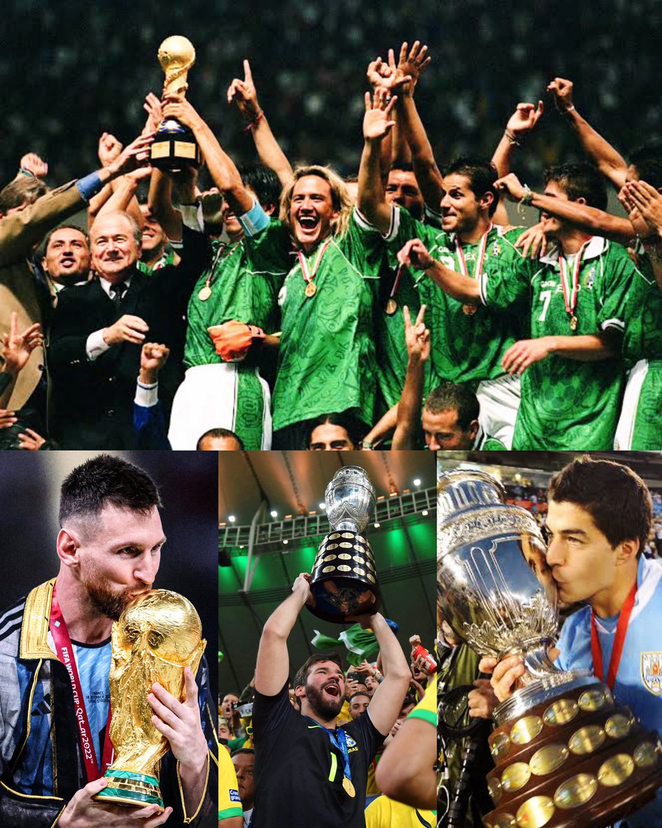AllFutbolMX's tweet photo. Top 4 national teams with the most trophies won in history: 

1. Argentina 🇦🇷 23 🏆
2. Brazil 🇧🇷 20 🏆
3. Uruguay 🇺🇾 19 🏆
4. Mexico 🇲🇽 15 🏆 

😳🌎 https://t.co/GntzwCRP8L