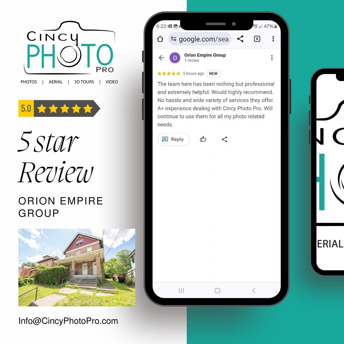 cincy_pro's tweet image. 🌟🌟🌟🌟🌟
Check out another 5-star review for Cincy Photo Pro! 👏

Contact to book today!
info@cincyphotopro.com
cincyphotopro.com

#cincinnatiphotographers #dronevideo #dronephoto #cincyphotopro #cincyphotographers