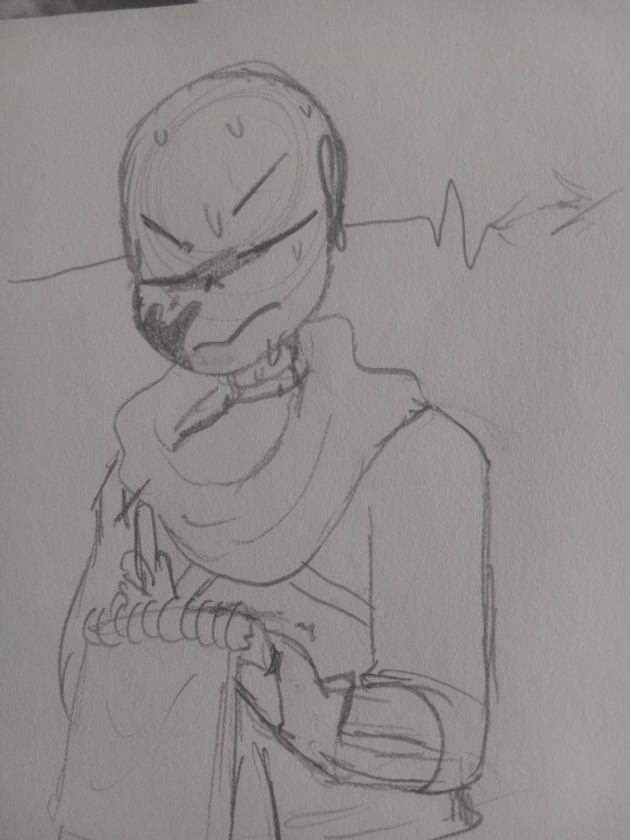 Trissy32040637's tweet photo. Decided to vent out my frustration with the summer heat with a doodle of #inksans

Uhh nakey skele warning, if bones makes you uncomfy https://t.co/lSDA3m6idA