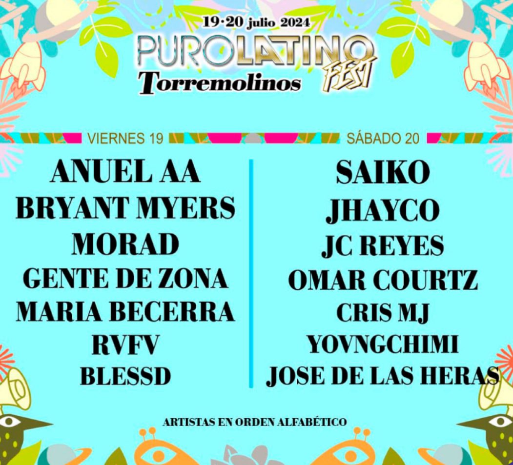 Vendo 3 entradas PURO LATINO TORREMOLINOS Zona General URGENTE‼️‼️