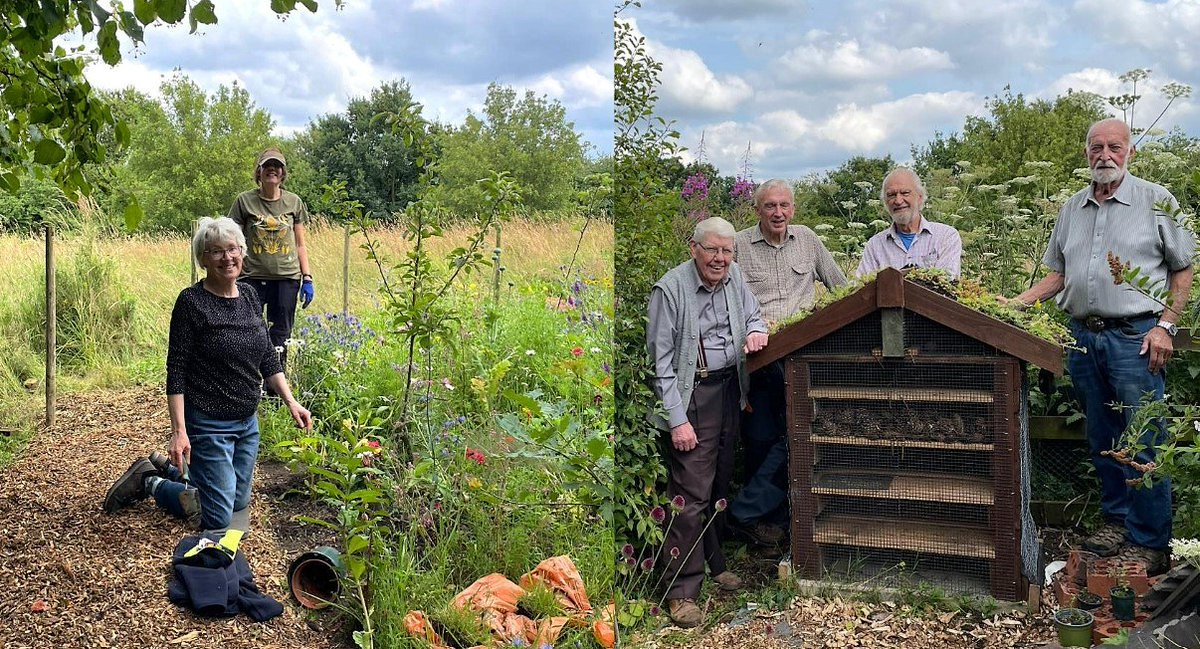 LBimo1's tweet photo. Another busy morning for the Friends of #PickeringsPasture Path laying, planting, weeding, grass &amp; hedge trimming &amp; litter picking; And Maurice &amp; buddies have finished the bug house👏💚#communitygardening @RHSBloom  #Halebank #ditton #wellbeing  #volunteers #MindfulMonday #hope https://t.co/i9x8sMCiYZ