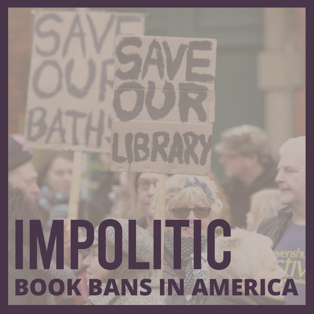 ImpoliticCast's tweet photo. Our latest @ImpoliticCast is now available! We chat with @MrChrastka of @EveryLibrary about the recent increase in book bans in America. #SaveOurLibraries #BookBans https://t.co/WeGwqwoWvR