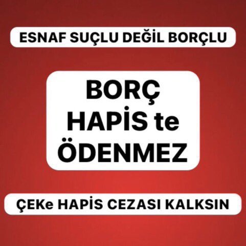 <a href="/CumhurUzun48/">Cumhur UZUN</a> <a href="/herkesicinCHP/">CHP 🇹🇷</a> Çeke hapis cezası kalksın