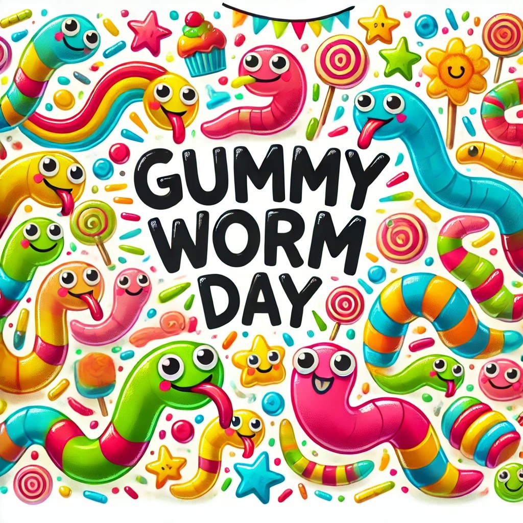 AironicObserver's tweet photo. Happy Gummy Worm Day! 🎉 Celebrate with a burst of colorful and sweet gummy worms! What's your favorite gummy worm flavor? #GummyWormDay #SweetTreats #FunSnacks https://t.co/nFfSuluSzu