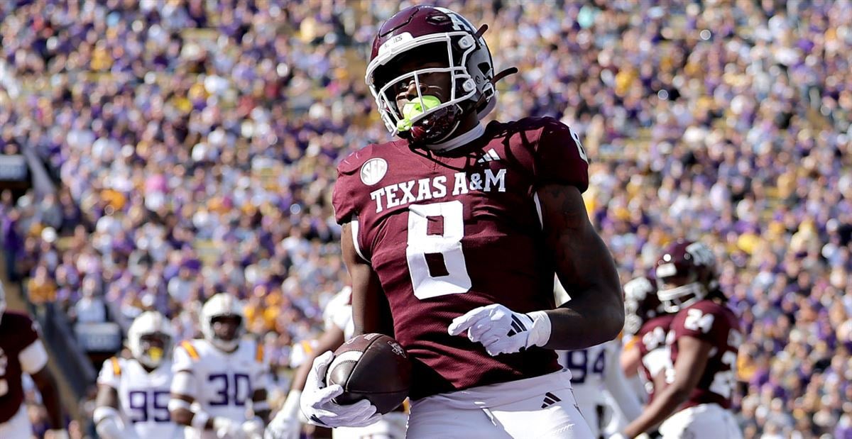 AggiesToday's tweet photo. The Top of Texas A&amp;M’s RB Room in College Football 25:

Rueben Owens, 85 Overall
Le’Veon Moss, 85 Overall
Amari Daniels, 84 Overall https://t.co/woMclnv901