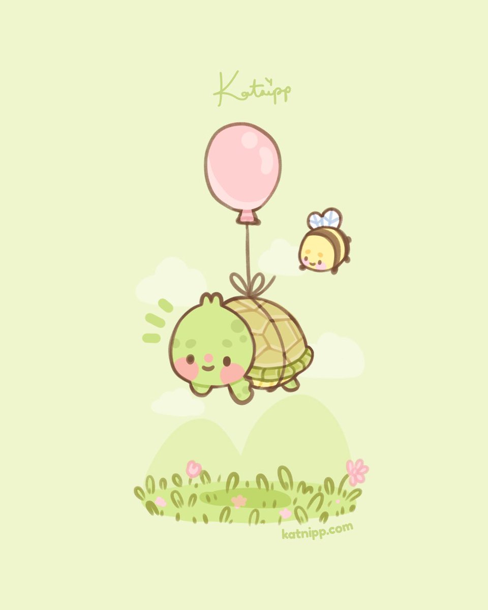 Illustrated a cute little chubby turtle with a ballon today 🎈🐢 happy Monday 

#illustration #artist #digitalart