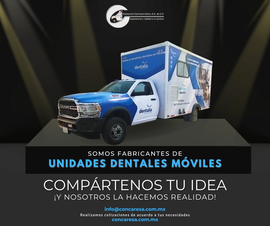 ConcaresaMx's tweet photo. ¡Somos FABRICANTES de unidades Dentales!
Déjanos un mensaje o dedícanos un correo para resolver cualquier duda que tengas.

#Dentista #UnidadMovil #Carrocería #concare https://t.co/9nHLWsgHpK