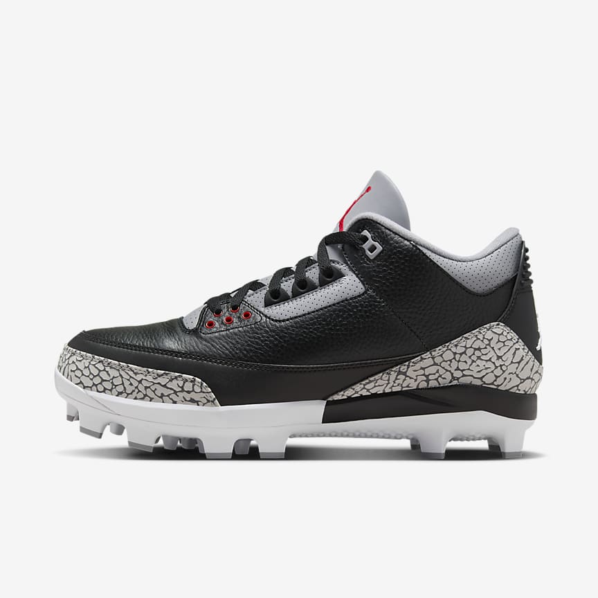 J23app's tweet photo. ALL SIZES: Jordan 3 Retro MCS "Black/Cement" Baseball Cleats on @nikestore

Link -> https://t.co/6cd0xKHAnq https://t.co/u8N4POdgBc