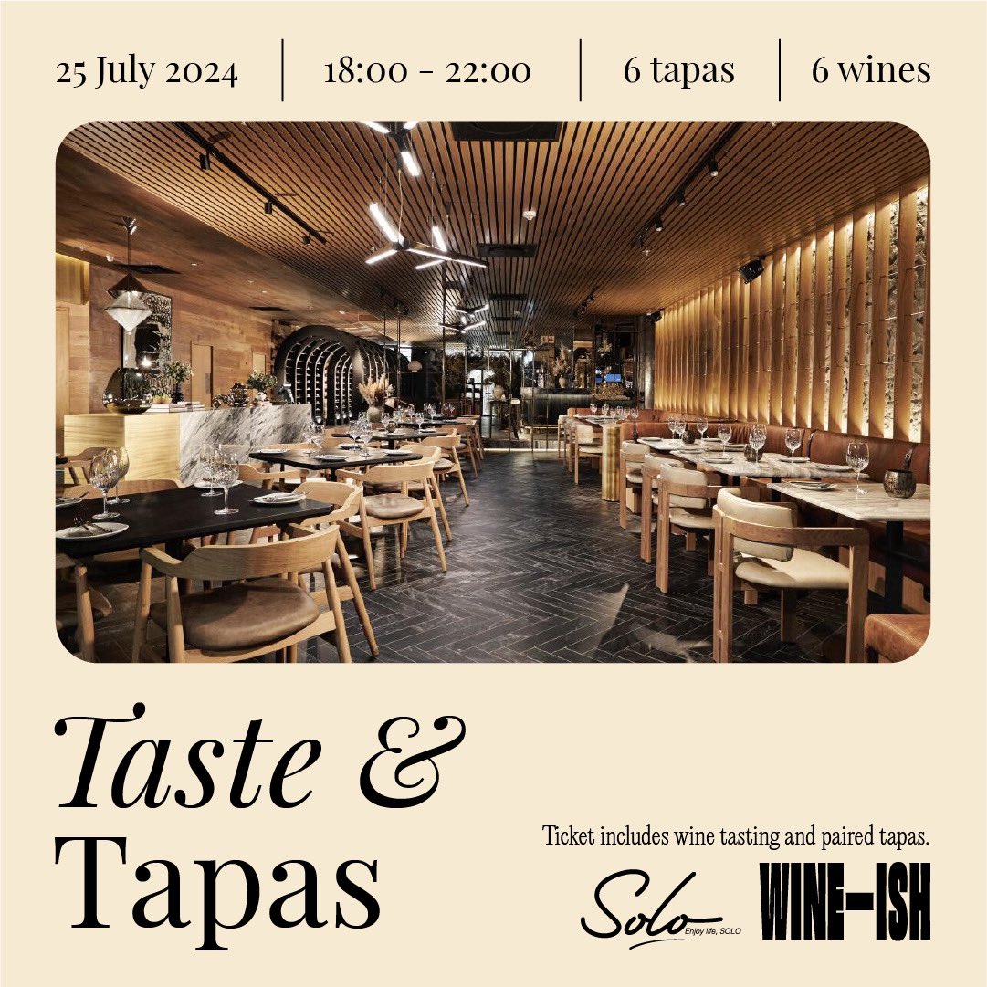 wine__ish's tweet photo. We said what we said about the winter gig guide Dlazzers🍷

Introducing Taste &amp; Tapas at Solo ✨ An evening of fine wine &amp; exceptional food, exploring Solo’s latest tapas menu paired w/ some of our winter wine selectors🥂

Expect to be dazzled as we taste &amp; tapas!Link in bio 🎟️ https://t.co/iJT8wAPoVe