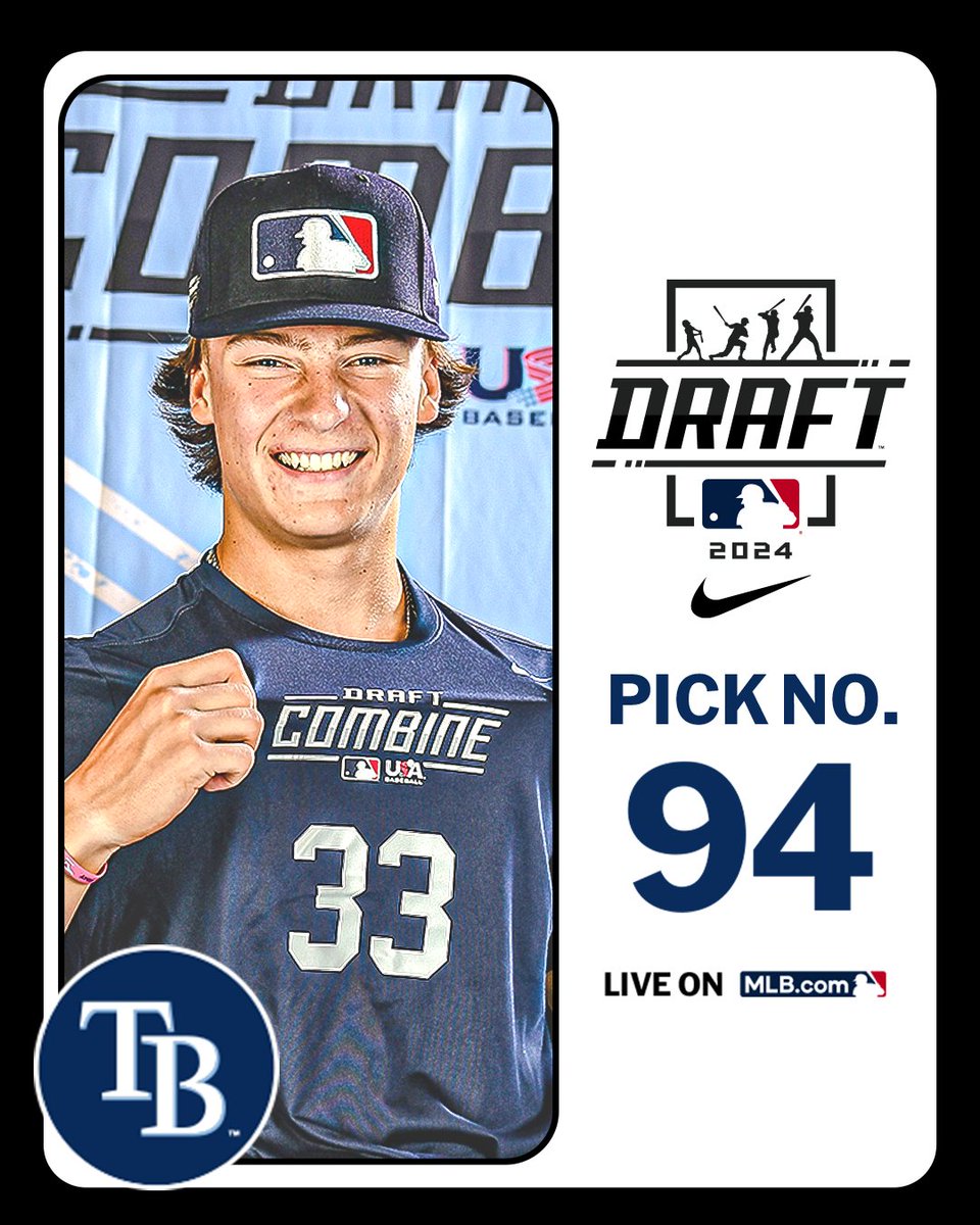 MLB Draft (@mlbdraft) on Twitter photo With their 3rd-round pick (No. 94 overall), <a href="/RaysBaseball/">Tampa Bay Rays</a> select St. Joseph (AB) catcher Nathan Flewelling, No. 236 on the Top 250 Draft Prospects list.
Watch LIVE: atmlb.com/3zJ3gua With their 3rd-round pick (No. 94 overall), <a href="/RaysBaseball/">Tampa Bay Rays</a> select St. Joseph (AB) catcher Nathan Flewelling, No. 236 on the Top 250 Draft Prospects list.
Watch LIVE: atmlb.com/3zJ3gua