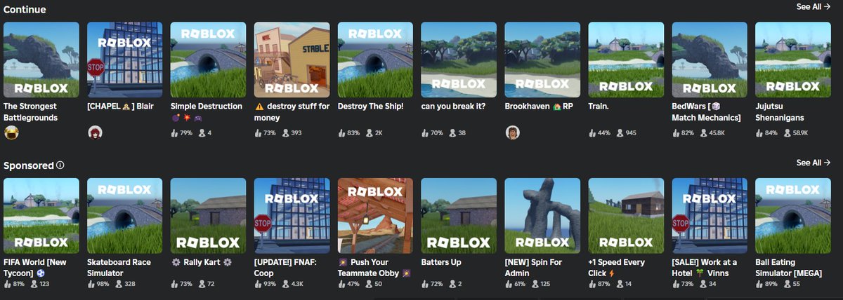 PinecallY's tweet photo. @Chaseroony so um is this a new glitch now? everything is the defalt for me or just blank for games like the thumnail is just gone https://t.co/Xy1f1t62Lm