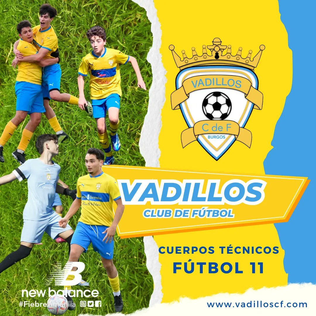 VadillosCF's tweet photo. CUERPOS TÉCNICOS Y PATROCINADORES - 24/25
F11 y Academia
Para el Vadillos CF lo más importante son los niños y su formación. Formadores y patrocinadores son imprescindibles, sin ellos no sería posible disfrutar de nuestra #FamiliaVadillista 💛💙
De corazón: MIL GRACIAS...♥️ https://t.co/XaFkBn3mGK