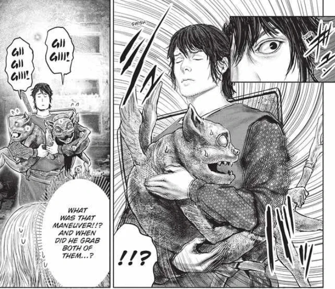 Catching up with the ER manga Aseo being such a high caliber cat lover that he can simply Handle the cat-like imps... cutest and strongest Tarnished😌 